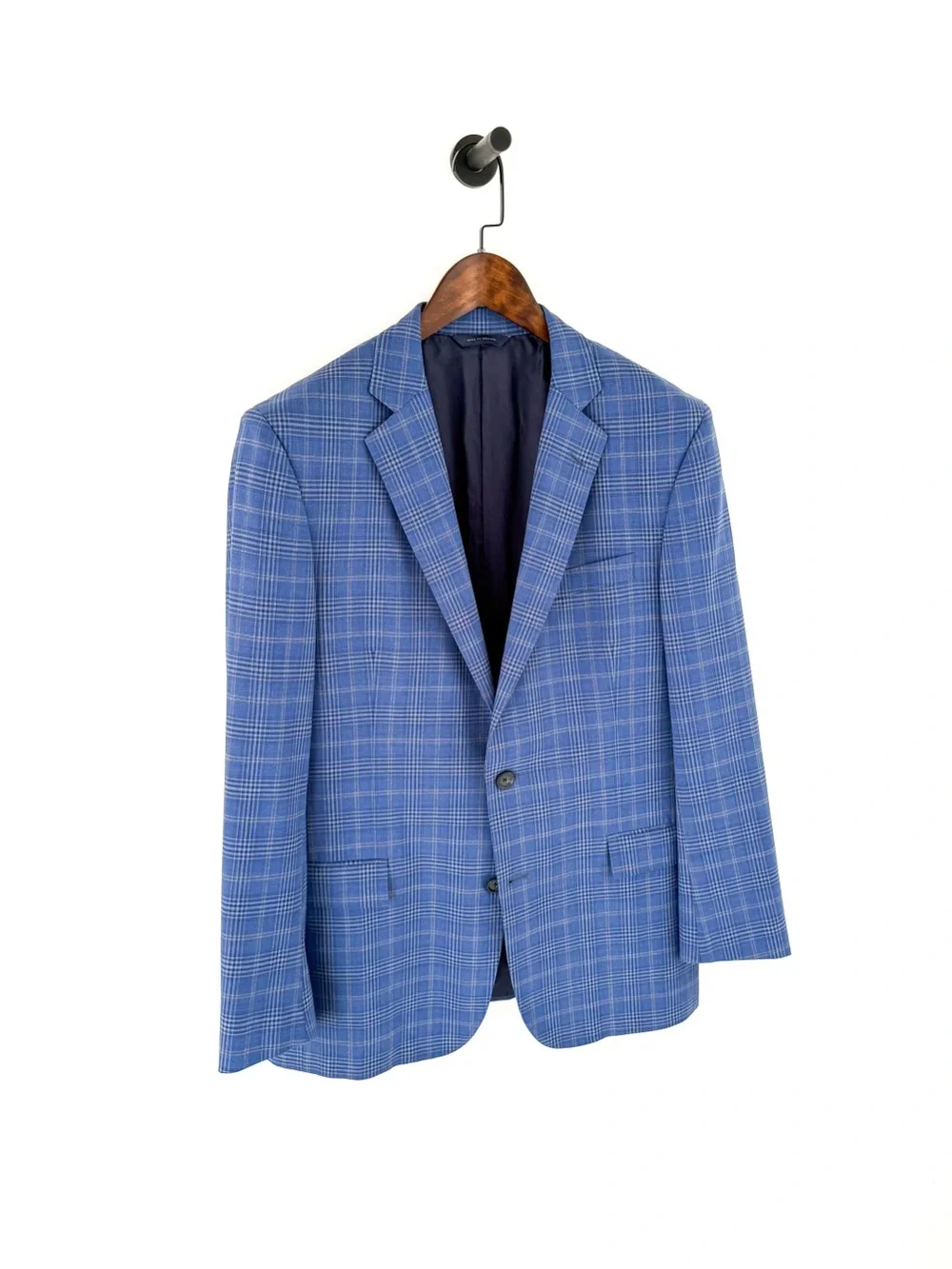 NEW Brooks Brothers Regent Blazer Italian Wool Blue Plaid Sport Coat Jacket 40R